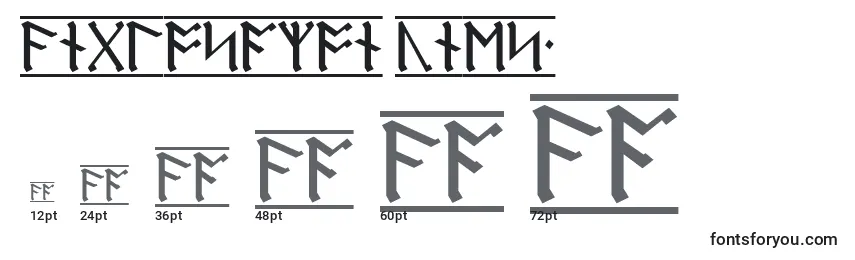 Größen der Schriftart AnglosaxonRunes1