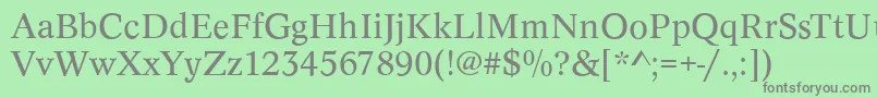 フォントConceptRegular – 緑の背景に灰色の文字