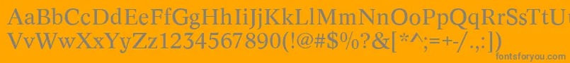 フォントConceptRegular – オレンジの背景に灰色の文字