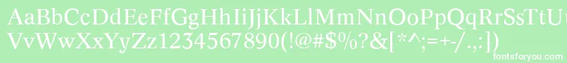 フォントConceptRegular – 緑の背景に白い文字