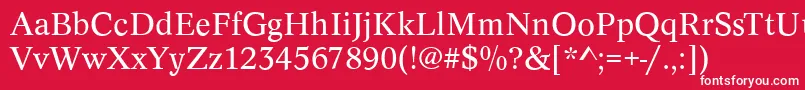 フォントConceptRegular – 赤い背景に白い文字