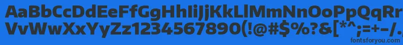 EncodesansBlack Font – Black Fonts on Blue Background