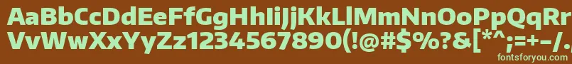 Czcionka EncodesansBlack – zielone czcionki na brązowym tle