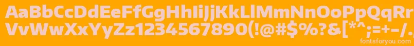 EncodesansBlack Font – Pink Fonts on Orange Background