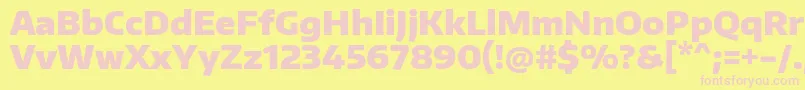 EncodesansBlack Font – Pink Fonts on Yellow Background