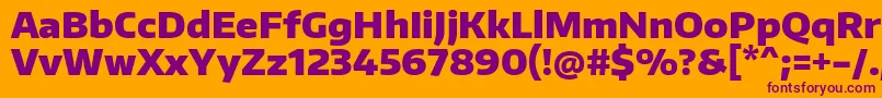 EncodesansBlack Font – Purple Fonts on Orange Background