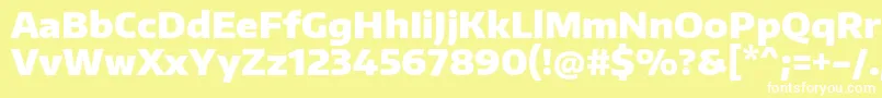 EncodesansBlack Font – White Fonts on Yellow Background