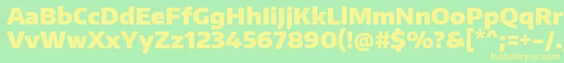 EncodesansBlack Font – Yellow Fonts on Green Background