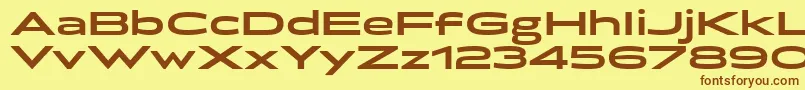 BrillerBold-fontti – ruskeat fontit keltaisella taustalla