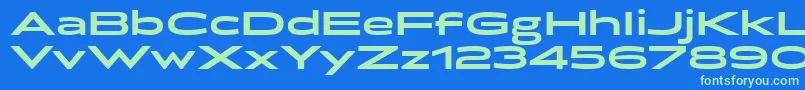 BrillerBold Font – Green Fonts on Blue Background