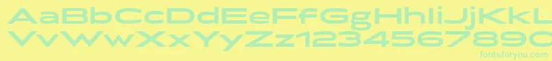 BrillerBold Font – Green Fonts on Yellow Background