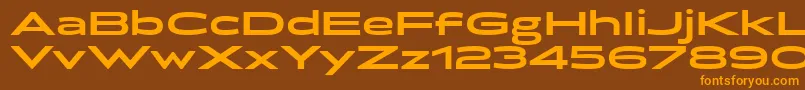 Fonte BrillerBold – fontes laranjas em um fundo marrom