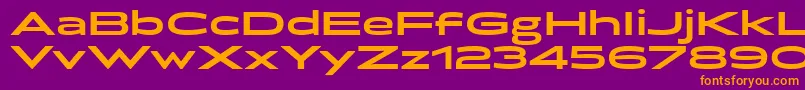 Czcionka BrillerBold – pomarańczowe czcionki na fioletowym tle