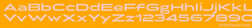 BrillerBold-Schriftart – Rosa Schriften auf orangefarbenem Hintergrund