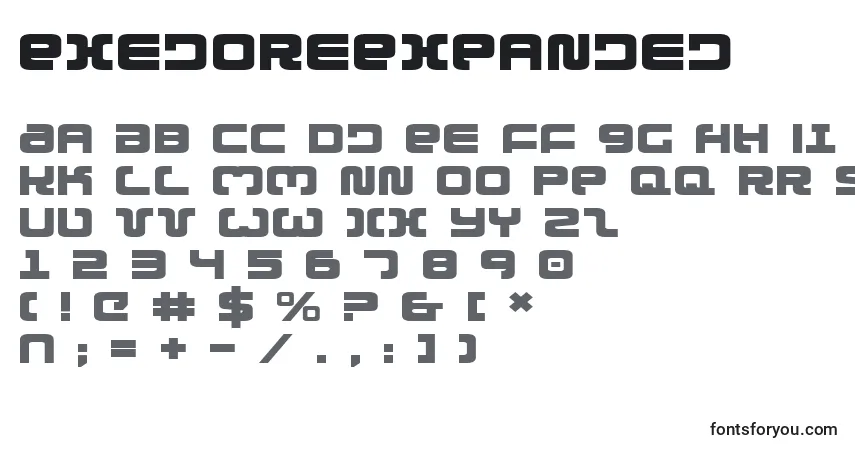 Police ExedoreExpanded - Alphabet, Chiffres, Caractères Spéciaux Police ExedoreExpanded - Alphabet, Chiffres, Caractères Spéciaux