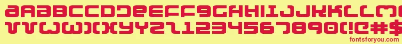 ExedoreExpanded Font – Red Fonts on Yellow Background