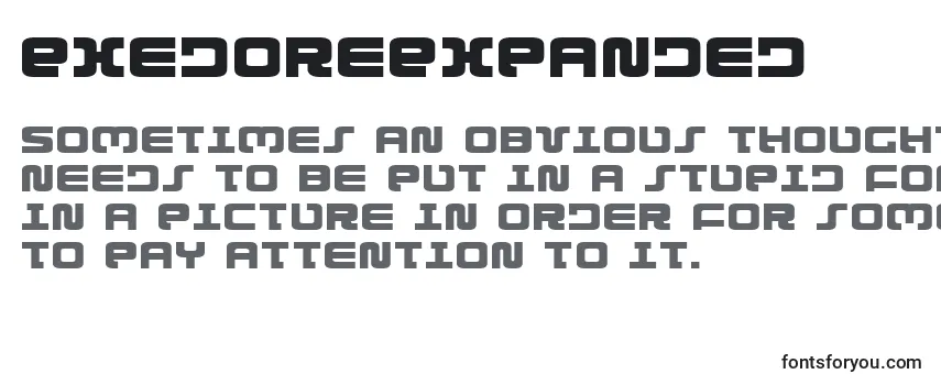 ExedoreExpanded Font