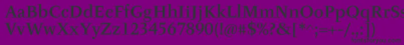 TyfaItcMediumOt Font – Black Fonts on Purple Background