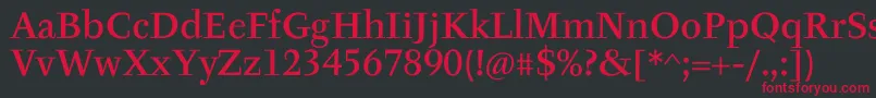 TyfaItcMediumOt Font – Red Fonts on Black Background