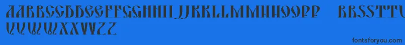 DsYermakD-fontti – mustat fontit sinisellä taustalla