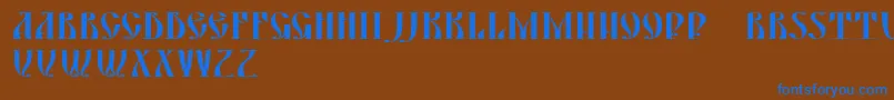 DsYermakD Font – Blue Fonts on Brown Background