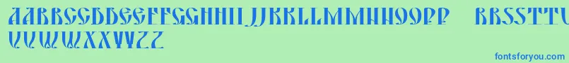 DsYermakD Font – Blue Fonts on Green Background