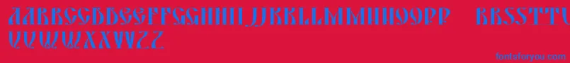 DsYermakD Font – Blue Fonts on Red Background