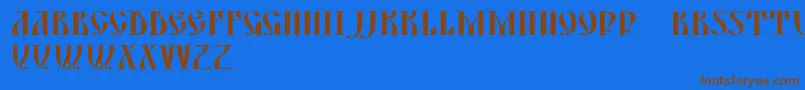 DsYermakD Font – Brown Fonts on Blue Background