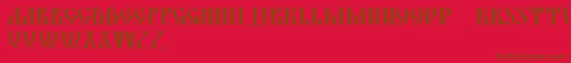 DsYermakD Font – Brown Fonts on Red Background