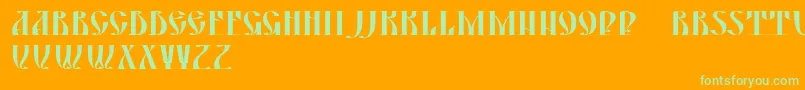 DsYermakD Font – Green Fonts on Orange Background