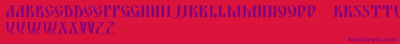Police DsYermakD – polices violettes sur fond rouge