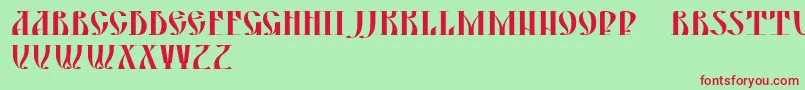 DsYermakD Font – Red Fonts on Green Background