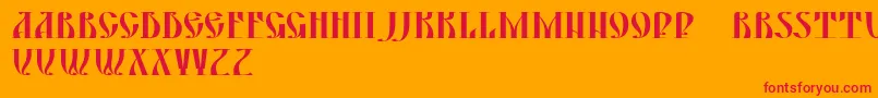 DsYermakD Font – Red Fonts on Orange Background