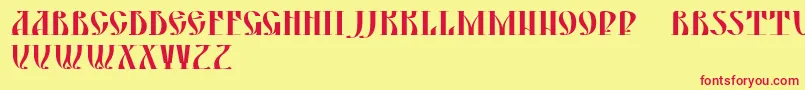 DsYermakD Font – Red Fonts on Yellow Background