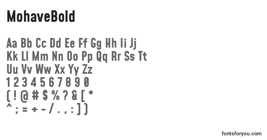 Schriftart MohaveBold – Alphabet, Zahlen, spezielle Symbole