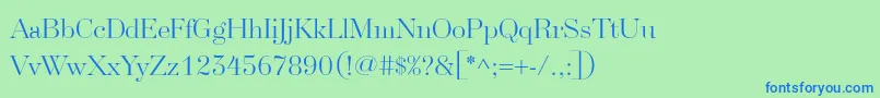 フォントSplendidSerif – 青い文字は緑の背景です。