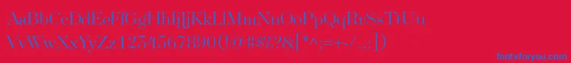 SplendidSerif Font – Blue Fonts on Red Background