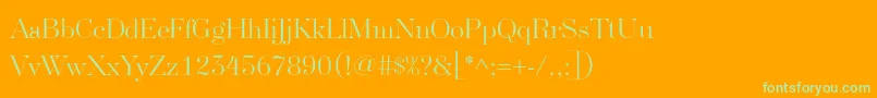 SplendidSerif Font – Green Fonts on Orange Background