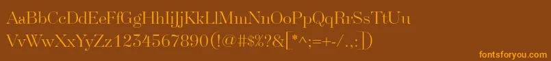 SplendidSerif Font – Orange Fonts on Brown Background