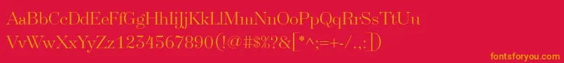 SplendidSerif Font – Orange Fonts on Red Background