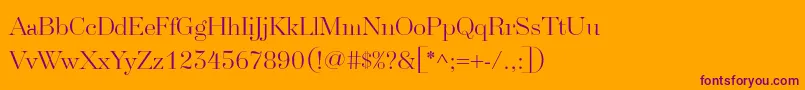 SplendidSerif Font – Purple Fonts on Orange Background