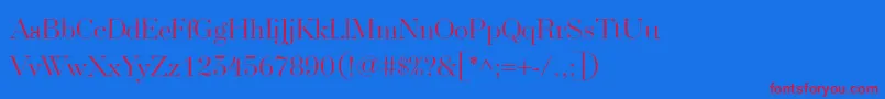 SplendidSerif-Schriftart – Rote Schriften auf blauem Hintergrund