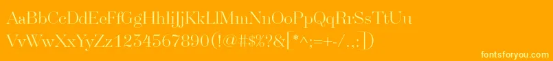 SplendidSerif-Schriftart – Gelbe Schriften auf orangefarbenem Hintergrund