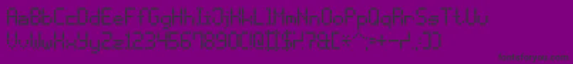 DashDotLcd7 Font – Black Fonts on Purple Background