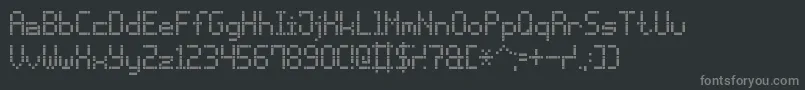 fuente DashDotLcd7 – Fuentes Grises Sobre Fondo Negro