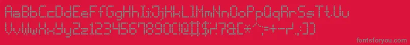 DashDotLcd7 Font – Gray Fonts on Red Background