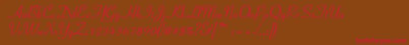 Connecticut Font – Red Fonts on Brown Background