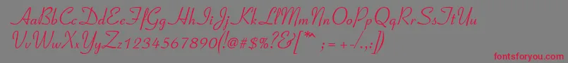 Connecticut Font – Red Fonts on Gray Background