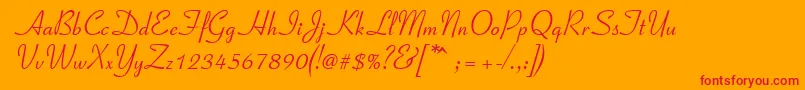 Connecticut Font – Red Fonts on Orange Background
