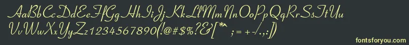 Connecticut Font – Yellow Fonts on Black Background